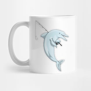 Dolphin Fisher Fishing rod Mug